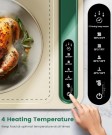Elektrisk Matoppvarmingsmatte - elektrisk oppvarmingsbrett i silikon med 4 temperatur nivåer - Farge - Beige thumbnail