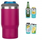 4 i 1 boks & flaskeisolator i rustfritt stål - 400ml - toveislokk - SUS-isolert bokskjøler, ølflaskeholder - Roserød thumbnail