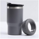 4 i 1 boks & flaskeisolator i rustfritt stål - 400ml - toveislokk - SUS-isolert bokskjøler, ølflaskeholder - Farge Grå thumbnail