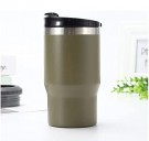 4 i 1 boks & flaskeisolator i rustfritt stål - 400ml - toveislokk - SUS-isolert bokskjøler, ølflaskeholder - Olivengrønn thumbnail