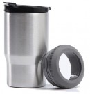 4 i 1 boks & flaskeisolator i rustfritt stål - 400ml - toveislokk - SUS-isolert bokskjøler, ølflaskeholder - Nøytral thumbnail