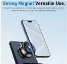 Telefonholder med elektrisk vakuum sugekopp og magnetisk ring - Farger - Sølv thumbnail