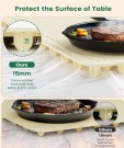 Elektrisk Matoppvarmingsmatte - elektrisk oppvarmingsbrett i silikon med 4 temperatur nivåer - Farge - Beige thumbnail