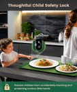 Elektrisk Matoppvarmingsmatte - elektrisk oppvarmingsbrett i silikon med 4 temperatur nivåer - Farge - Light Green thumbnail