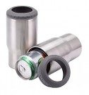 4 i 1 boks & flaskeisolator i rustfritt stål - 400ml - toveislokk - SUS-isolert bokskjøler, ølflaskeholder - Nøytral thumbnail