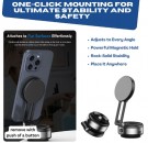 Telefonholder med elektrisk vakuum sugekopp og magnetisk ring - Farger - Sølv thumbnail