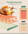 Elektrisk Matoppvarmingsmatte - elektrisk oppvarmingsbrett i silikon med 4 temperatur nivåer - Farge - Beige thumbnail
